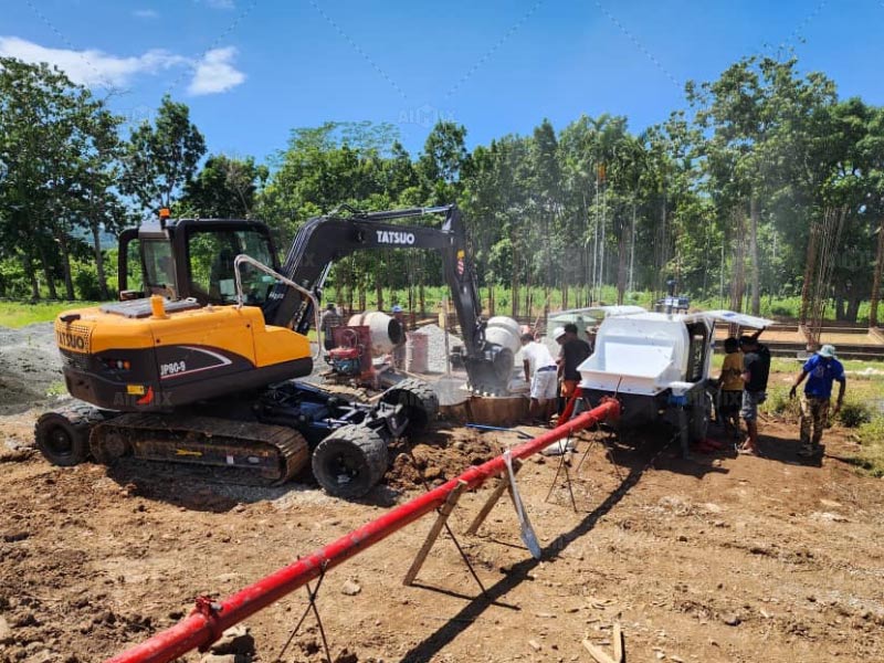 Concrete Trailer Pump for Road Construction